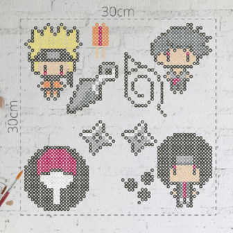 Iron-on bead set Naruto