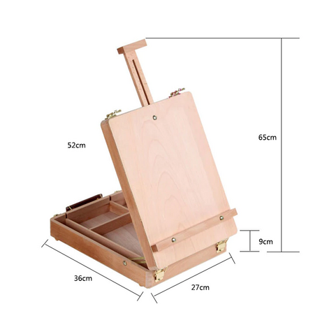 DOT Painting DOT Maler-Staffelei - Aktentasche aus Holz