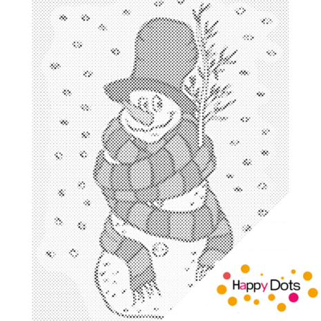 DOT Painting Bonhomme de neige