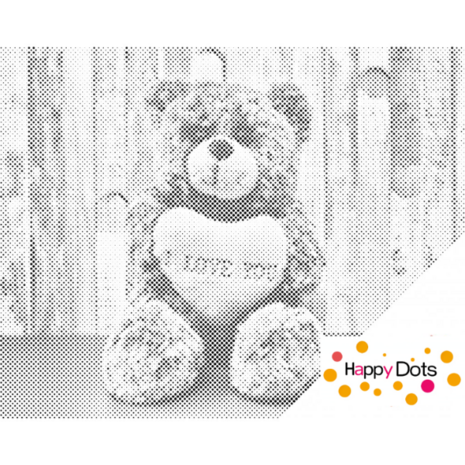 DOT Painting Teddy ich liebe dich