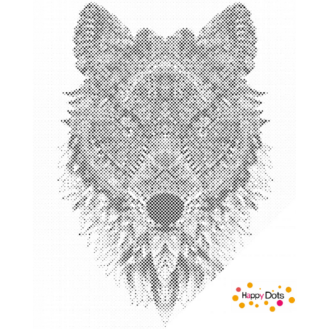 DOT Painting Mandala du loup