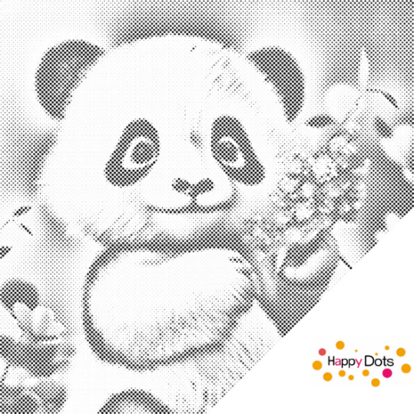 DOT Painting Niedlicher Panda