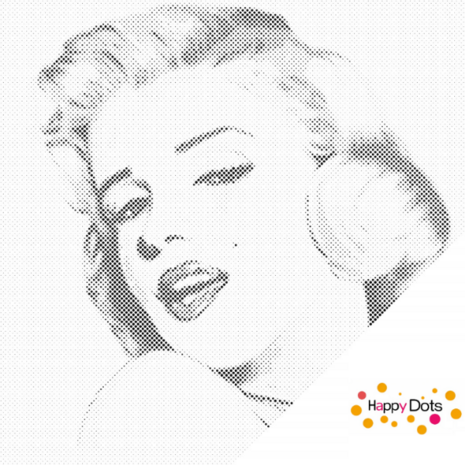 DOT Painting Portr&auml;t Marilyn