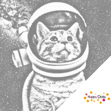 DOT Painting Astronaut cat