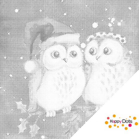 DOT Painting Christmas Owls