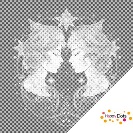 DOT Painting Zodiac sign Gemini