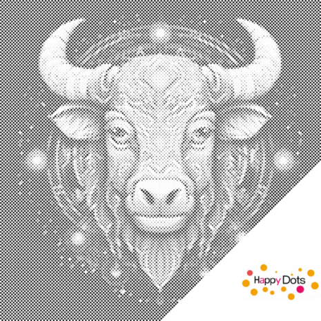 DOT Painting Zodiac Sign Taurus