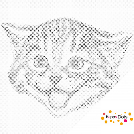 DOT Painting Lachende Katze