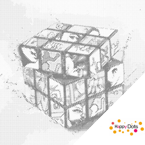 DOT Painting Rubik&#039;s W&uuml;rfel