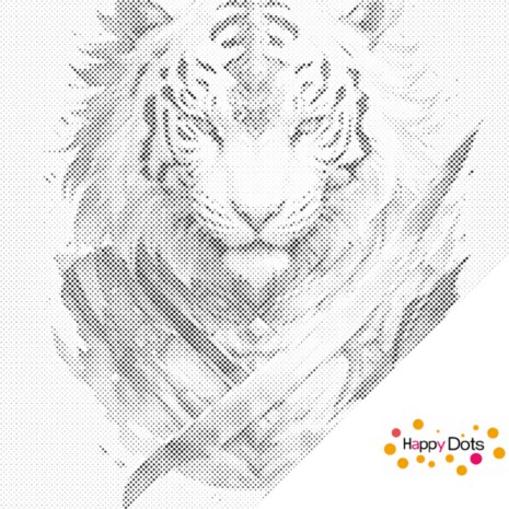 DOT Painting Harter Tiger