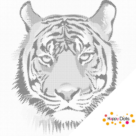 DOT Painting Tiger Head