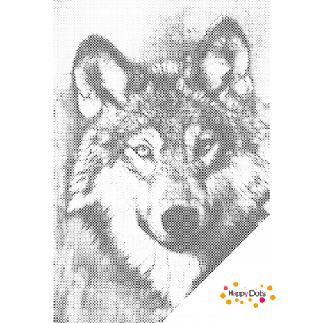 DOT Painting Wolfskopf