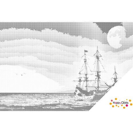 DOT Painting Sailboat at sea