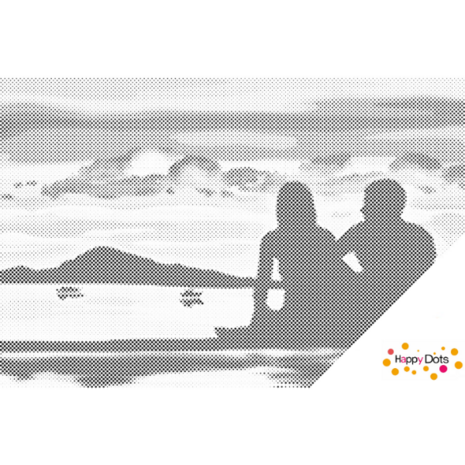 DOT Painting Couple sur la plage