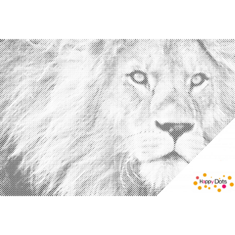 DOT Painting Portrait Lion