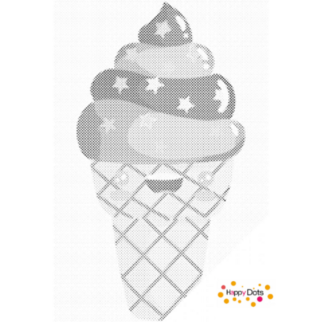 DOT Painting Smiling ice cream