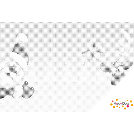 DOT Painting Der Weihnachtsmann und Rudolph