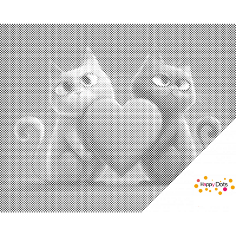 DOT Painting Cats in Love