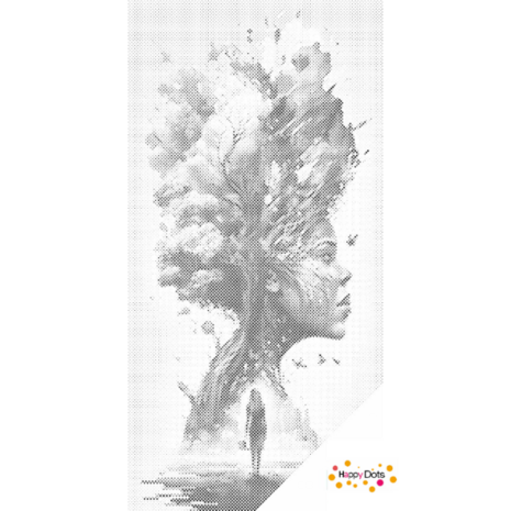 DOT Painting Femme arbre de vie