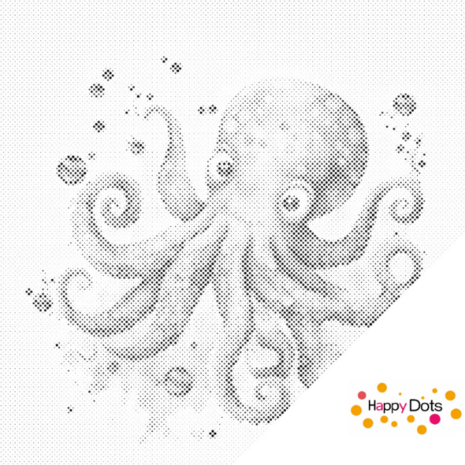 DOT Painting Niedlicher Oktopus