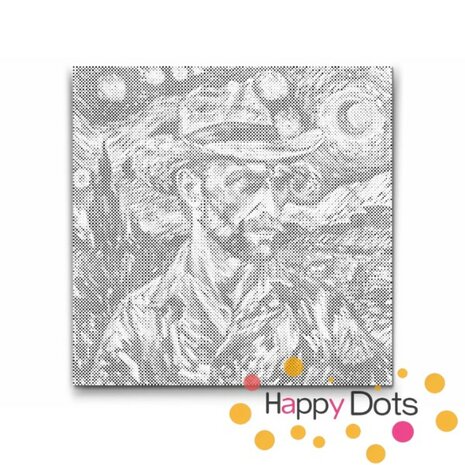 DOT Painting Vincent van Gogh Portrait