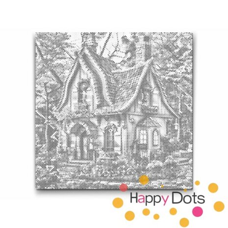 DOT Painting Cute house