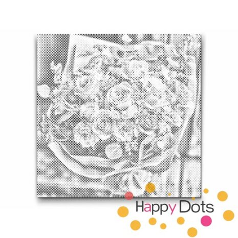 DOT Painting Bouquet de fleurs