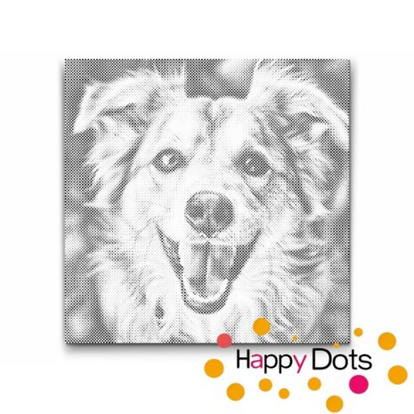 DOT Painting Happy Dog