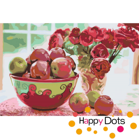 Paint by numbers Bowl with apples