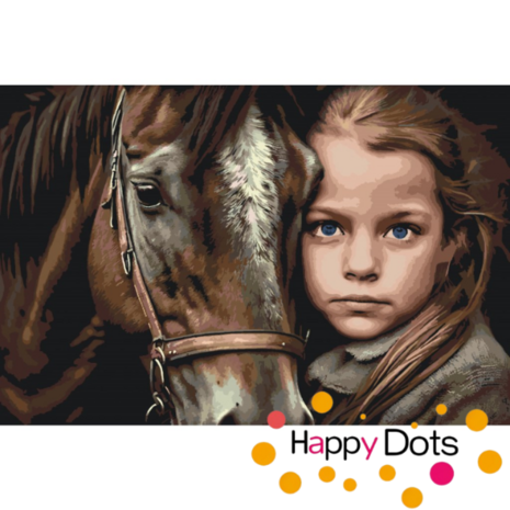 Paint by numbers Girl with horse