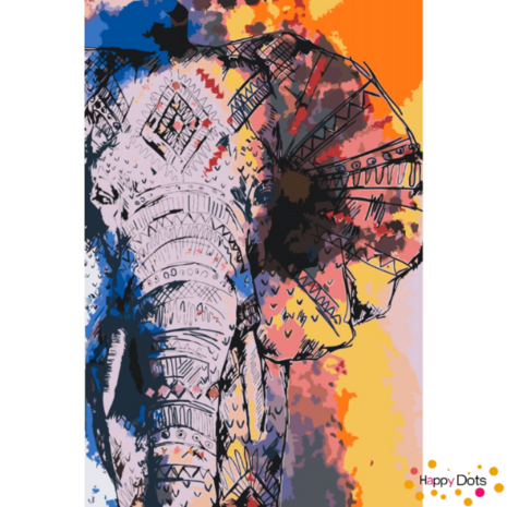 Peinture par num&eacute;ro &Eacute;l&eacute;phant