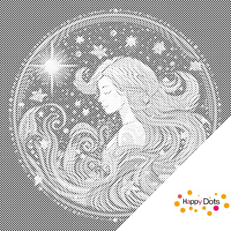 DOT Painting Zodiac Sign Aquarius