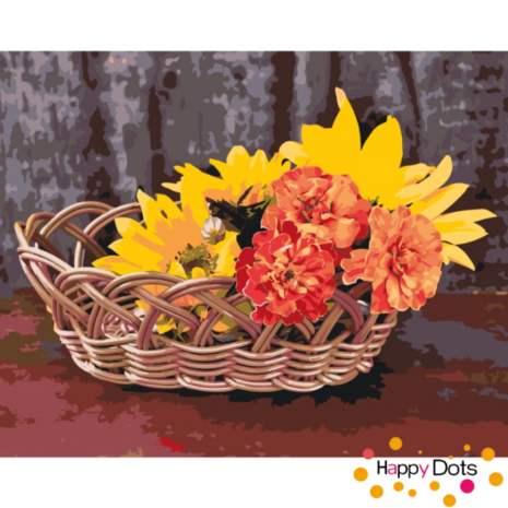 Paint by numbers Basket with flowers