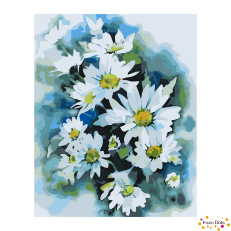 Paint by numbers White Aster