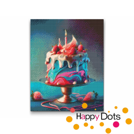 Diamond Painting G&acirc;teau d&#039;anniversaire