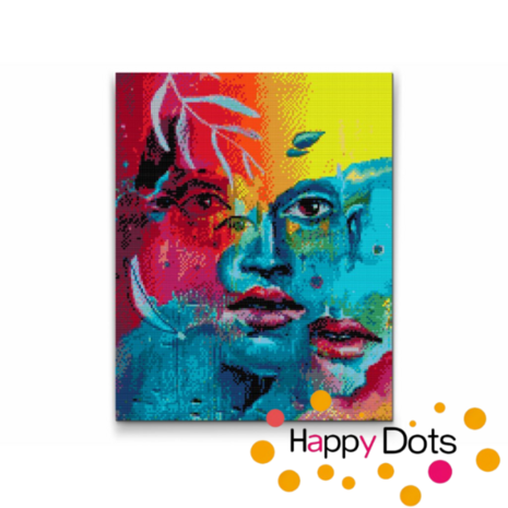 Diamond Painting Colourful Faces