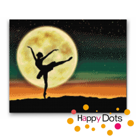 Diamond Painting Ballerina at full moon