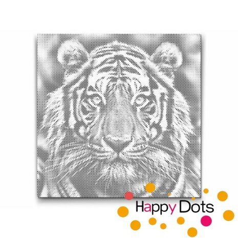 DOT Painting Portrait Tiger