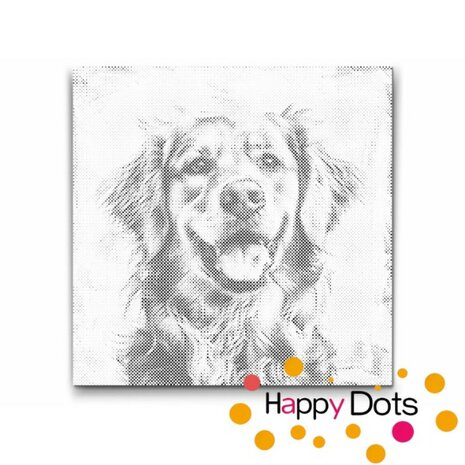 DOT Painting Hund - Golden Retriever