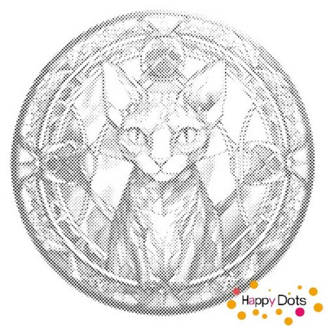 DOT Painting Katze - Sphynx