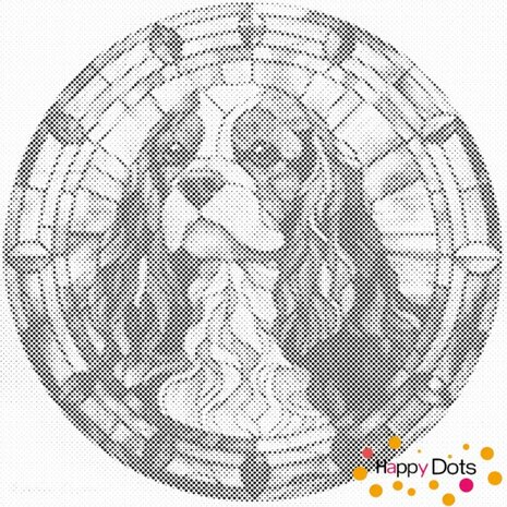 DOT Painting Hund - Cavalier King Charles Spaniel