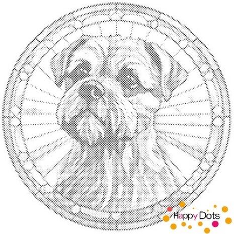 DOT Painting Chien - Border Terrier