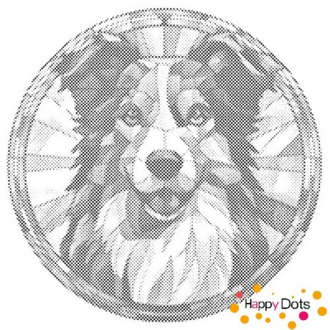 DOT Painting Hund - Border Collie