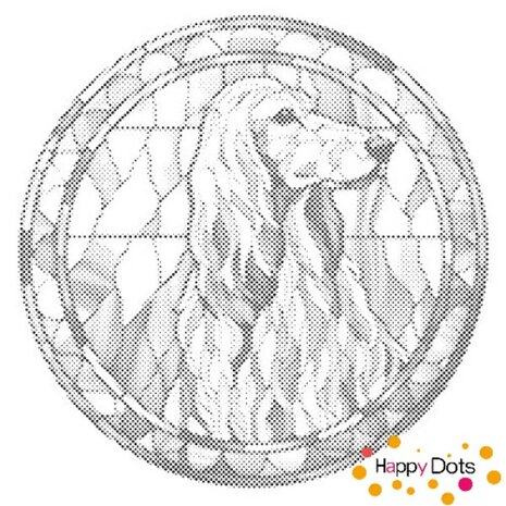 DOT Painting Dog - Afghan hound