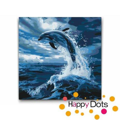 Paint by numbers Jumping Dolphin