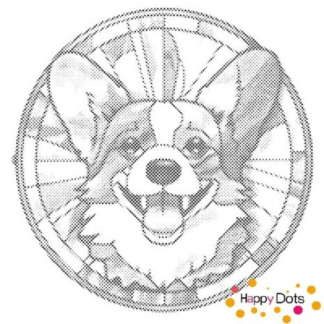 DOT Painting Hund - Corgi