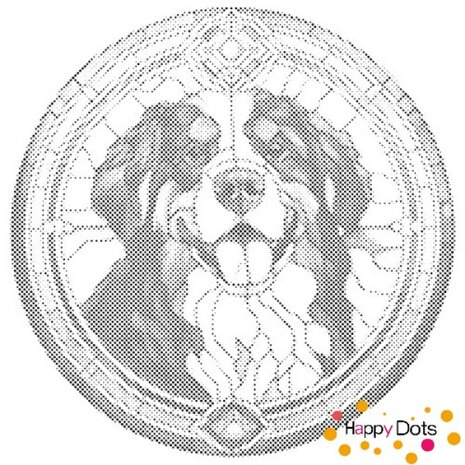 DOT Painting Dog - Bernese Mountain Dog