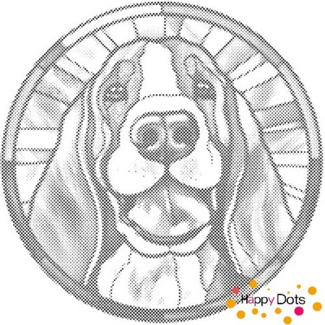 DOT Painting Hund - Basset Hound