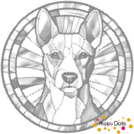 DOT Painting Hund - Basenji