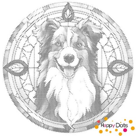 DOT Painting Dog - Australian Shepherd